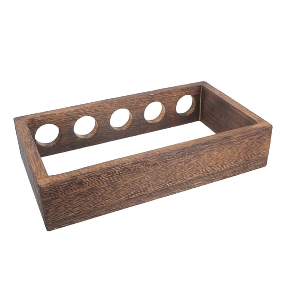Compact Wood Hydroponic Vase Display Stand for Office and Home Plant Propagation