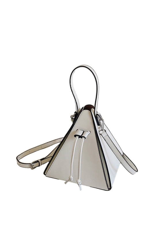 Compact and Chic Triangle Sling Bag PU Handbag Shoulder Crossbody Bags Perfect for Casual Outings