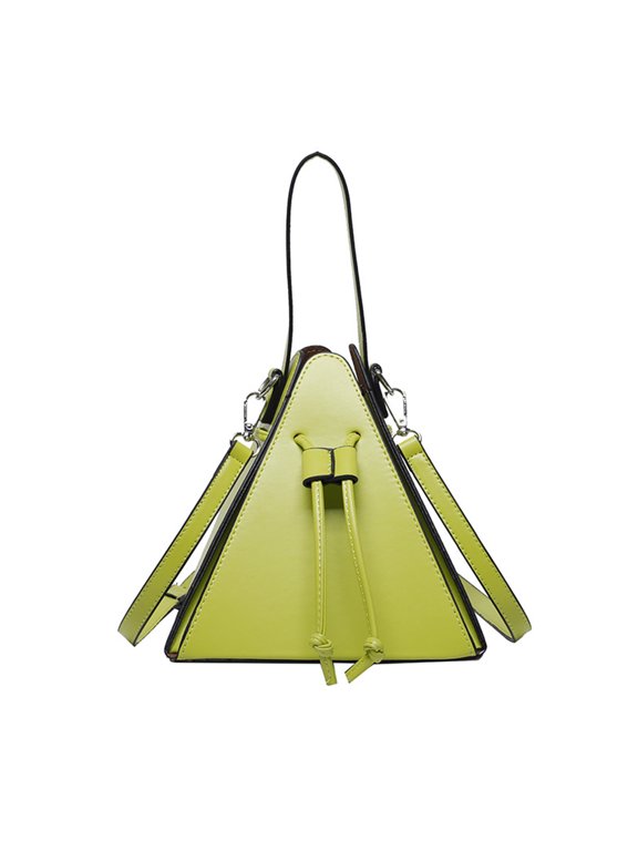Compact and Chic Triangle Sling Bag PU Handbag Shoulder Crossbody Bags Perfect for Casual Outings