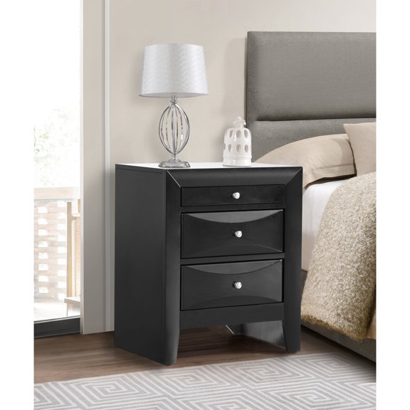 Compact and Convenient Storage - Nightstand with Drawers for Easy Bedroom Organization
