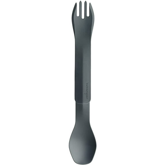 Humangear GoBites Duo Reusable Fork and Spoon Travel Utensils - Gray