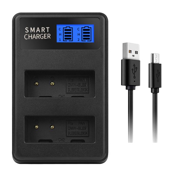 Compact and Lightweight LCD Chargers for GF6 GX7 GF3 GF5 GX80 BLG10 DMW Perfect for Travel and Outdoor Use