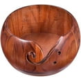 thumbnail image 1 of Compact and Portable Yarn Storage Bowl Wide Application Made with Wood Wooden Yarn Storage Bowl with Carved Holes, Type 3, 1 of 5