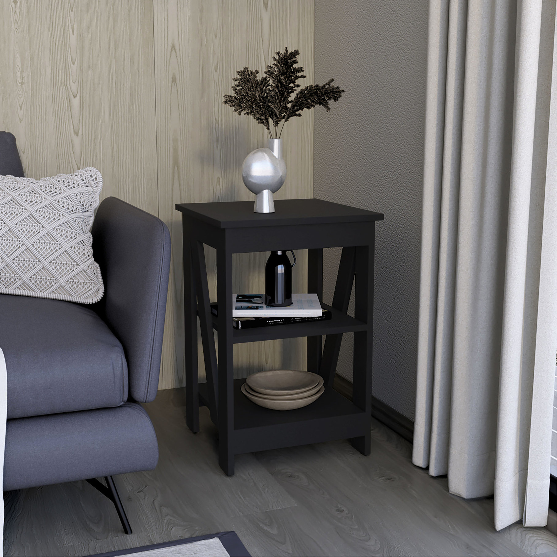 Compact and Space - efficient 3 - Tier End Table - Maximize Storage in ...