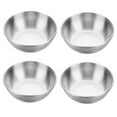 thumbnail image 1 of Compact and Stylish 4 Pcs Stainless Steel Dipping Bowls for Any Table Setting Silver, 1 of 8