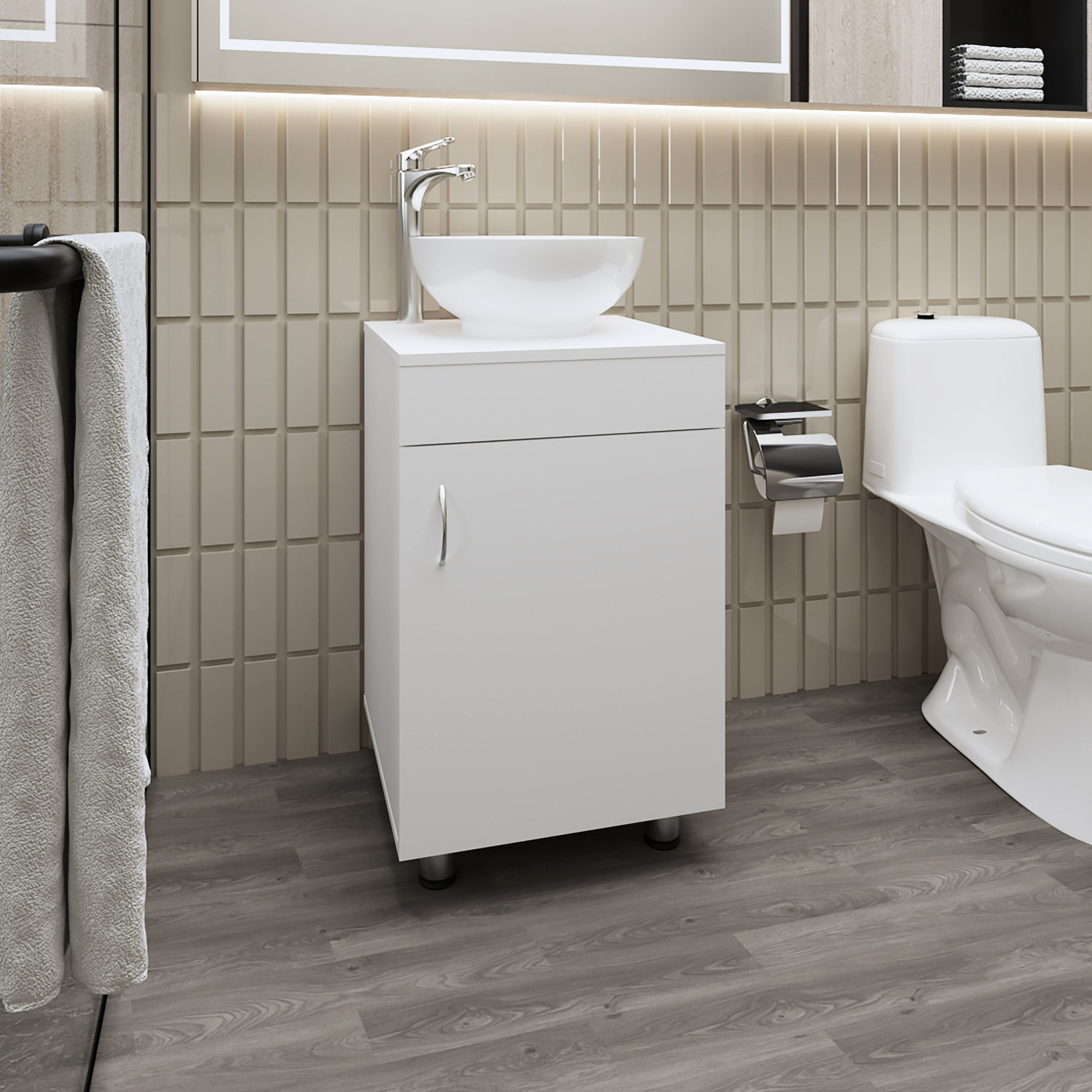 Compact and functional storage solution - Enhance small bathrooms with ...