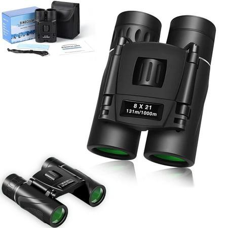 Compact binoculars, 8x21 multi-coated lenses, foldable for adults and children, suitable for travel, birdwatching, opera houses