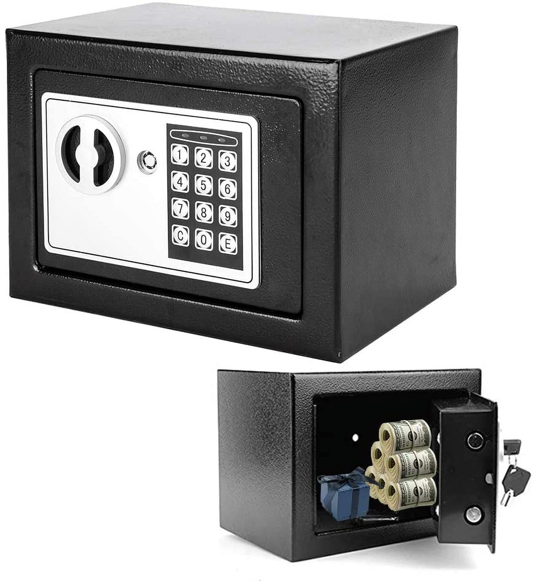 Compactsized Digital Electronic Safe Box Keypad Lock Security Home Hotel Gun Valuables Safe