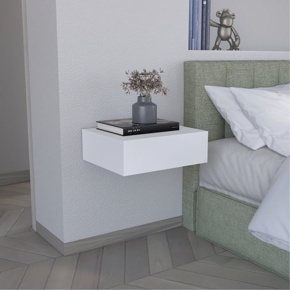 Compact wall - mounted bedside unit / Modern look and clutter management