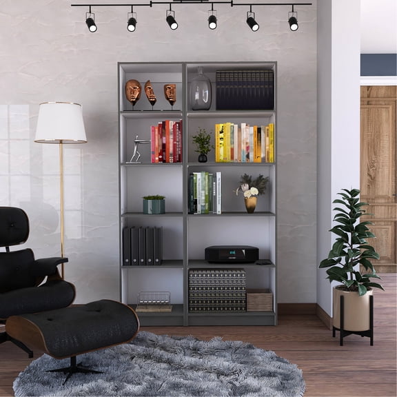 Compact yet Ample 5 - Shelf Bookcase / Fits Well in Small Spaces