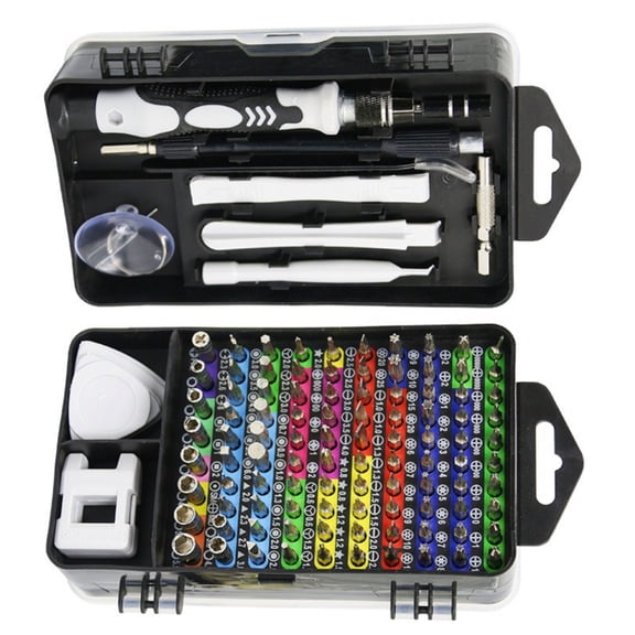 Compactly 117pc MultiBit Screwdriver Set Magnetic Driver for Small Device Fixing