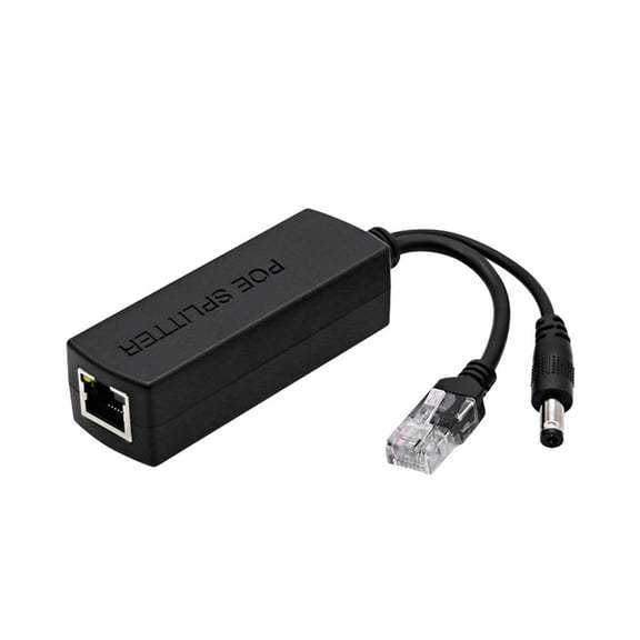 Compactly 48V to 12V1.2A Power Over Ethernet Splitter with Overloads Protections LED Indicators for Camera Access Systems Networking Device