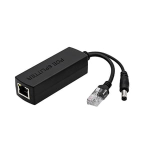 Compactly 48V to 12V1.2A Power Over Ethernet Splitter with Overloads Protections LED Indicators for Camera Access Systems Networking Device