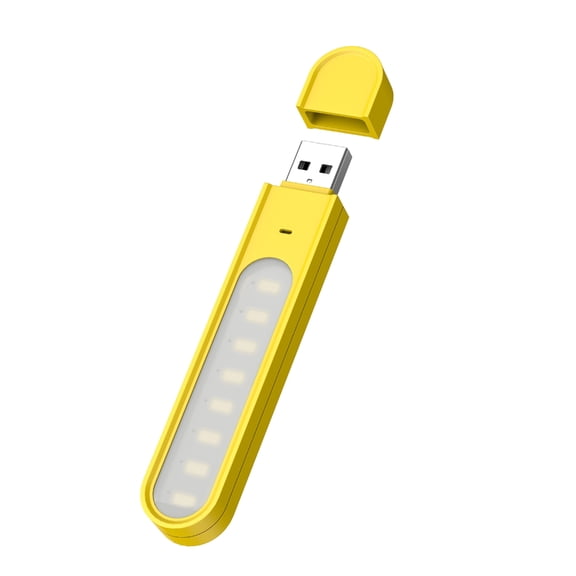 Compactly 5V USB Night Light 8 LEDs Bright Lights Design For Travel Dorm Office Bedsides Reading