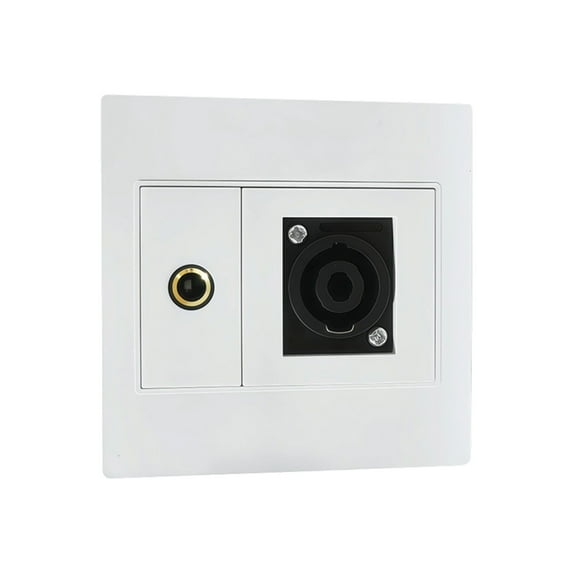 Compactly 86mm XLR/Speakon/Speakon 6.35mm/1/4in Port Sound Wall Panel Wall Plate Insert for Easy Installation in Various Setting