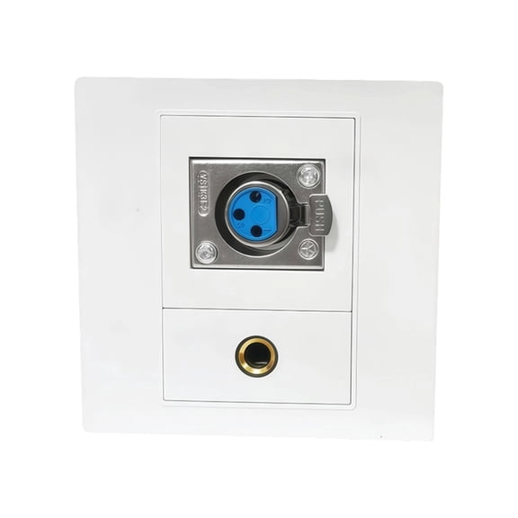 Compactly 86mm XLR/Speakon/Speakon 6.35mm/1/4in Port Sound Wall Panel Wall Plate Insert for Easy Installation in Various Setting