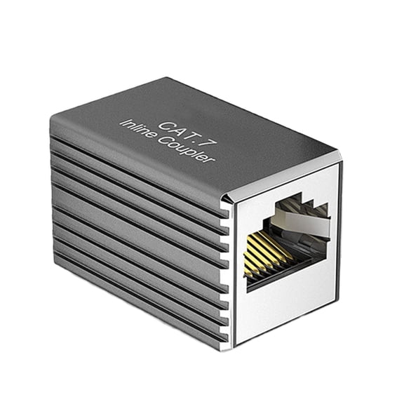 Compactly Metal Shielded RJ45 LAN Coupling Ethernet Cable Connectors LAN Adapter Support 1Gbps/10Gbps Data Transmission