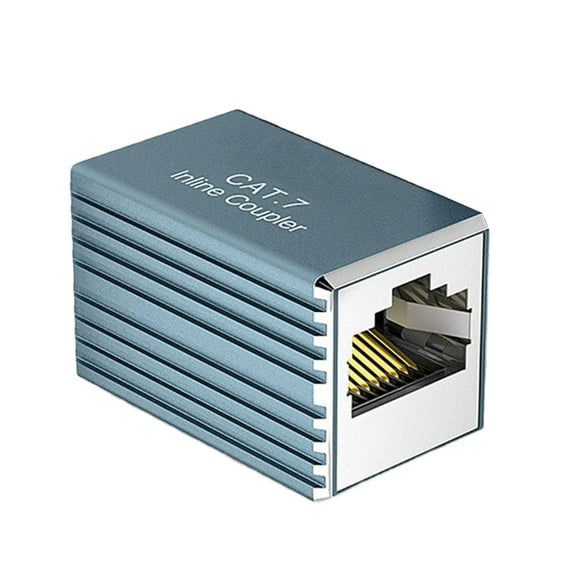 Compactly Metal Shielded RJ45 LAN Coupling Ethernet Cable Connectors LAN Adapter Support 1Gbps/10Gbps Data Transmission
