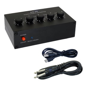 Compactly Portable Instrument Preamplifier with 22dB Boost 500mAh Battery Sound Amplifiers for Studio Live Performances