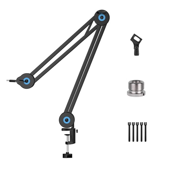 Compactly Studio Microphone Suspension Boom Arm Stand With Stable Clamp And Smooth Movement For Podcasters Broadcasters