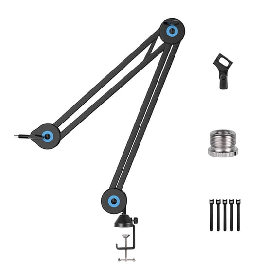 Compactly Studio Microphone Suspension Boom Arm Stand With Stable Clamp And Smooth Movement For Podcasters Broadcasters