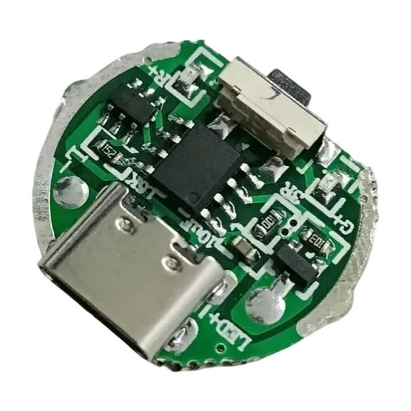 Compactly Two-speed Output Flashlight Driver Board With Overcurrent Protections And Easy Installation 3.2-4.2V Input