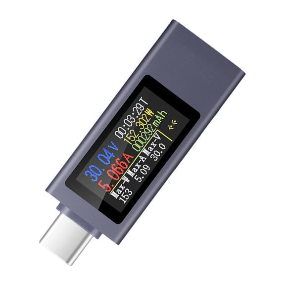 Compactly USB C Charging Analyzers Real Time Current Voltages Detection Travel Friendly Voltages Tester For Electronic D