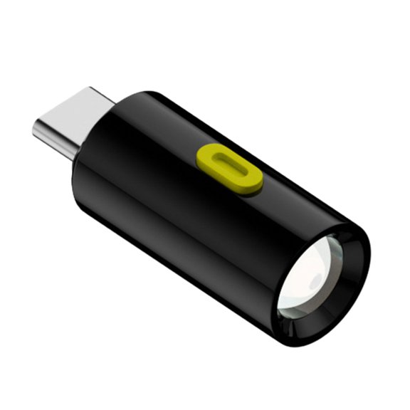 Mini Type C Flashlight Instantly Plugs in LED Light Torches Lightweight Design For Backpacking Hiking Nighttimes Use