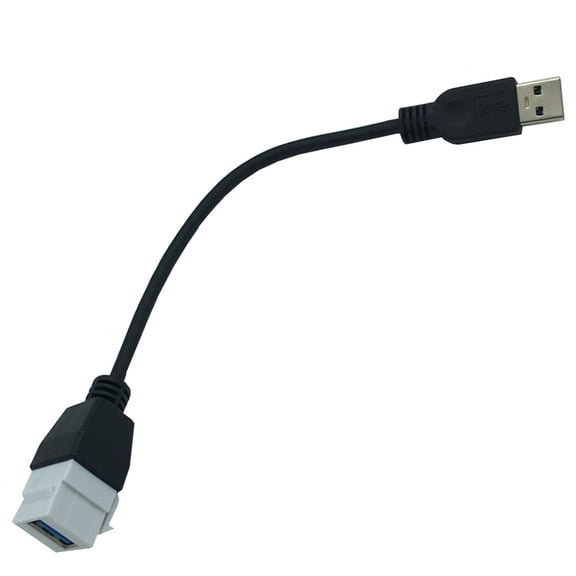 Compactly USB3.0 Cable USB3.0 A Female To Male Insert Cable for Wall Plate Connection 7.87inch