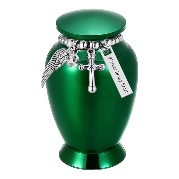 Compacts Cremation Container Aluminum Alloys Construction Decorative Crosses Chain for Memorials