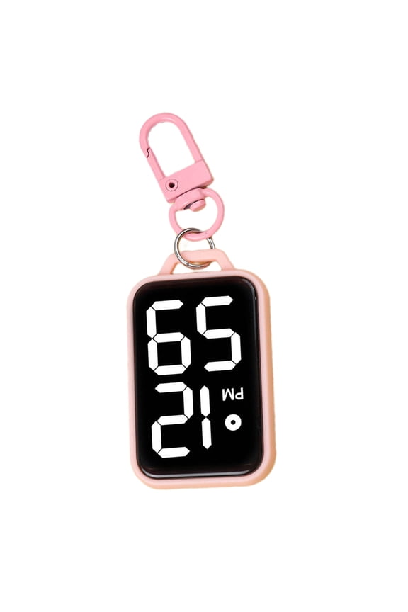 Compacts Digital Keychain Watch For Students Children Plastic Electronic Pocket Clock Timekeeping Accessories Gift