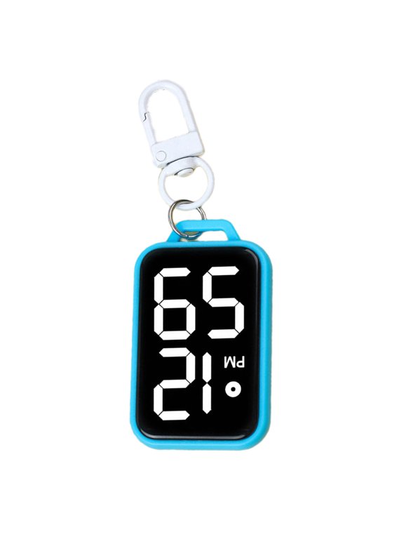Compacts Digital Keychain Watch For Students Electronic Pocket Clock Timekeeping Accessories