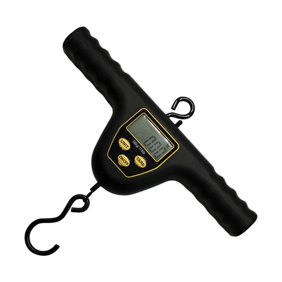 Compacts Fishing Scale With 50kg Capacity Clear LCD Display Foldable Hook for Easyly Transport