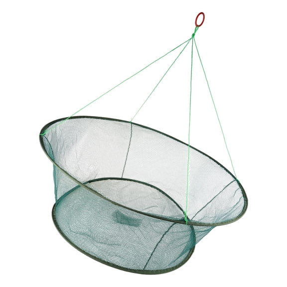 Compacts Foldable Fishing Net With Centralized Baits Pouches Tear Resistant Fish Catcher for Outdoor Lover