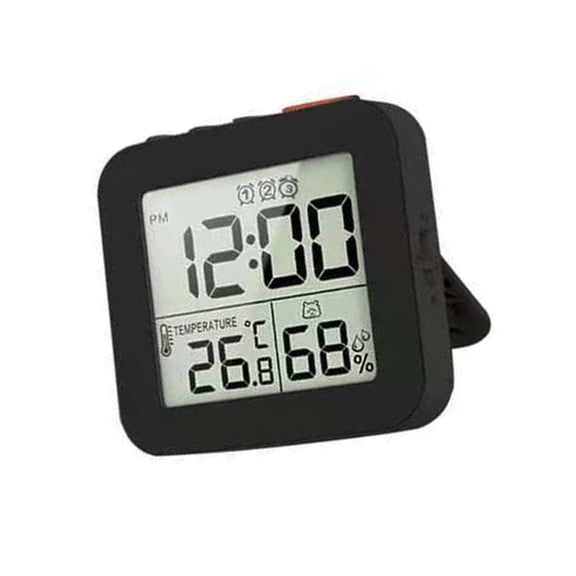 Compacts Folding Alarm Clock 3 Alarms Travel Clock With LCD Display Temperature Humidity Monitor Operated