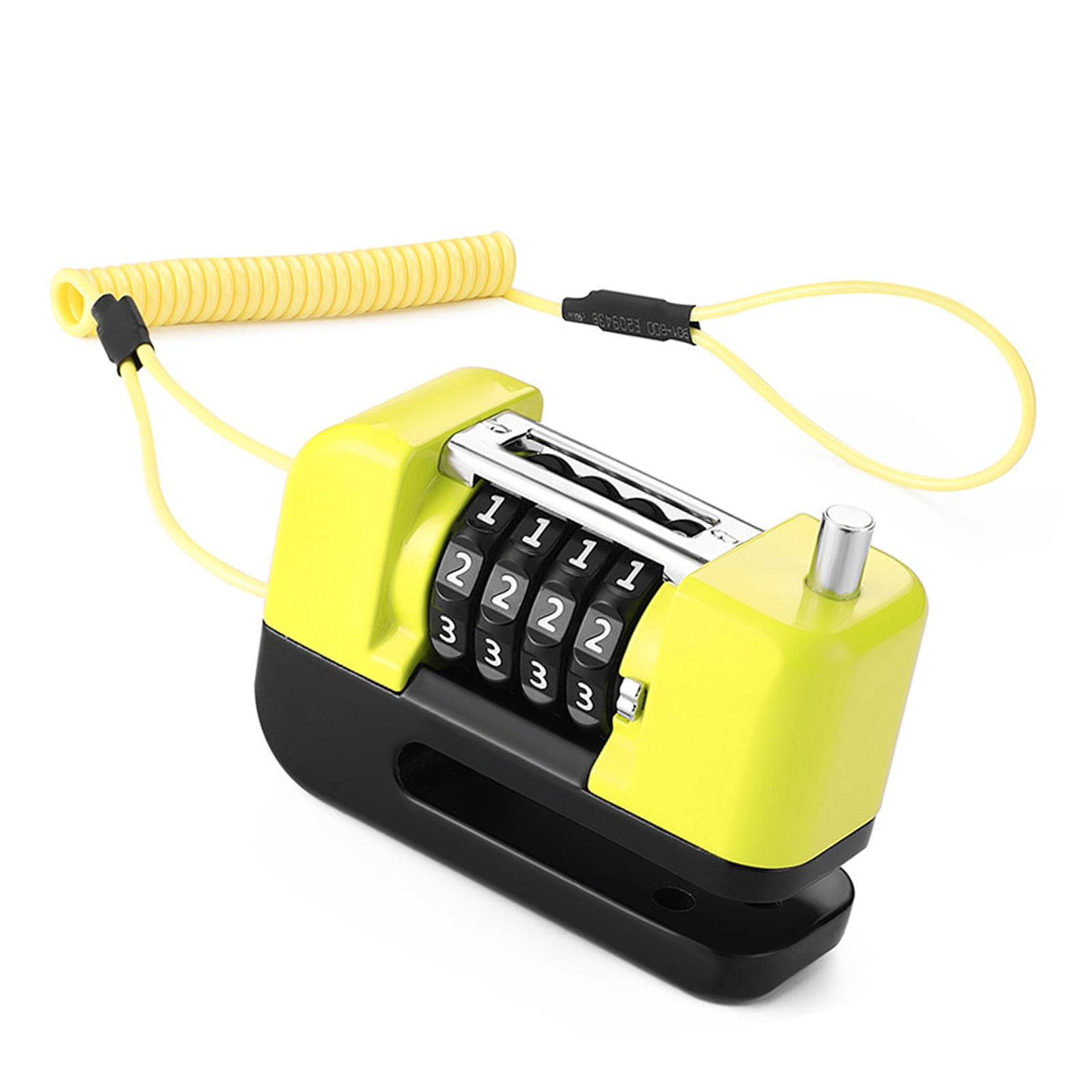 Compacts Portable Motorcycle Disc Brake Lock Security Padlocks High Security Bicycles Wheel 4-Digit Combination Lock