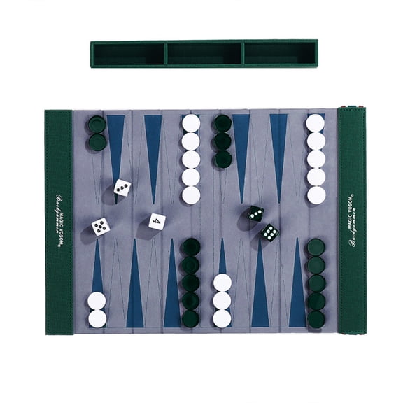Compacts Rolls Up PU Backgammon Game Mat Backgammon Board And Chess Set Waterproof For Beach Park And Home Use