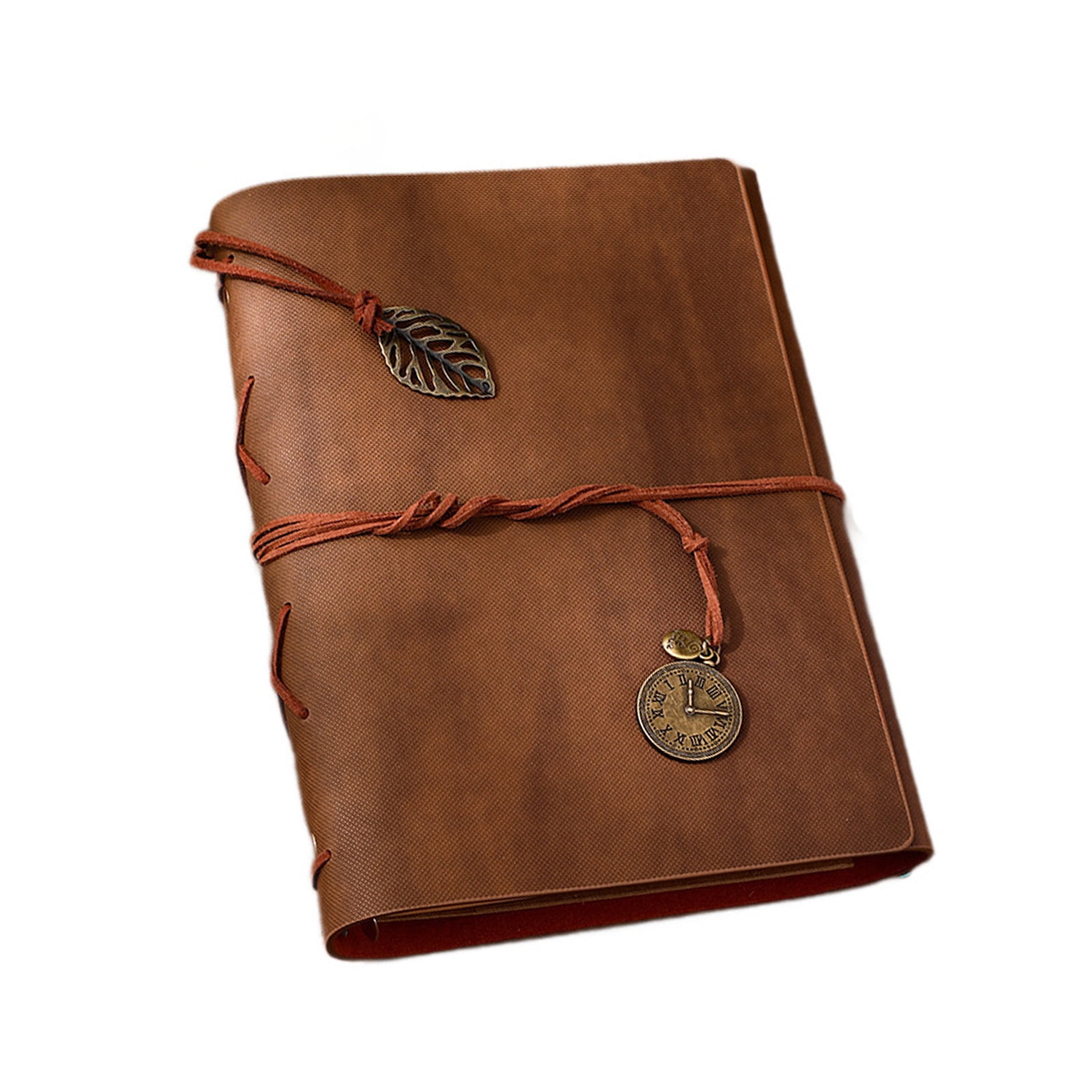 Compacts Size Travel Journal Scrapbook Leather Cover Notebook Memory Book Perfect for Photos Home Display Decoration