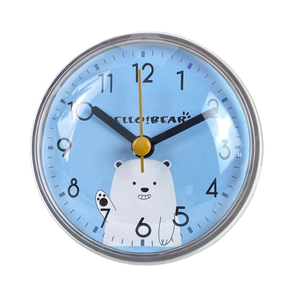 Compacts Sution Cup Adhesive Small Wall Clock Accurate Movement Anti Fog Design Bathroom Clock For Home Dorm Workshop