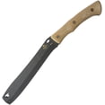 thumbnail image 1 of Buck Knives 108 Compadre Froe, 9-1/2" Cobalt Grey Cerakote Coated 5160 Steel Fixed Blade Wood Chopping Knife with Natural Micarta Handle, Genuine Leather Sheath Included, 1 of 7