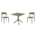 thumbnail image 1 of Compamia  31.5 x 31.5 x 29.5 in. Snow Patio Dining Set with 2 Chairs, Olive Green, 1 of 1