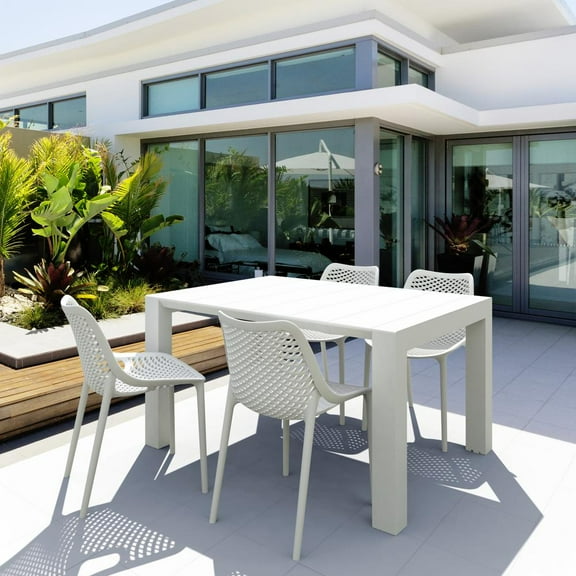 Compamia 5 Piece Air Extension Dining Set in White