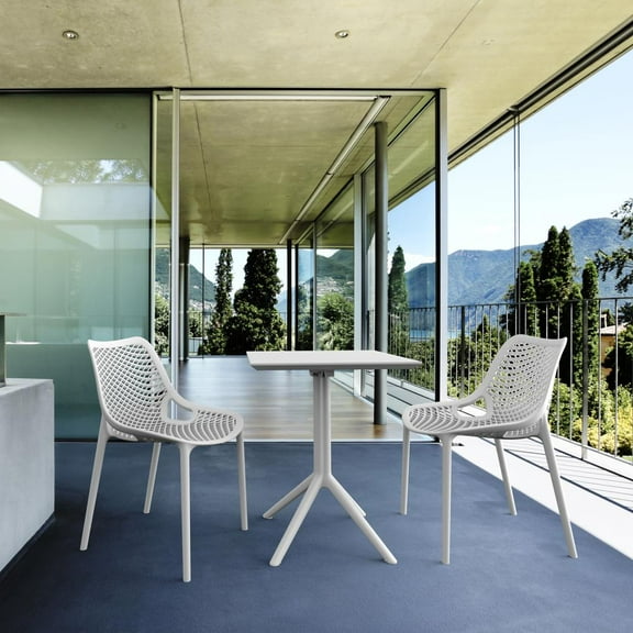 Compamia Air Bistro Set 3 Piece in White Finish