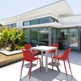 thumbnail image 1 of Compamia Air Mix Square Dining Set with White Table and 4 Red Chairs, 1 of 3