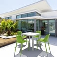 thumbnail image 1 of Compamia Air Mix Square Dining Set with White Table and 4 Tropical Green Chairs, 1 of 3