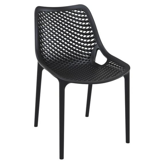 Air Outdoor Dining Chair Black, Set of 2