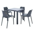thumbnail image 1 of Compamia Air Square Dining Set with 4 Chairs Dark Gray, 1 of 4