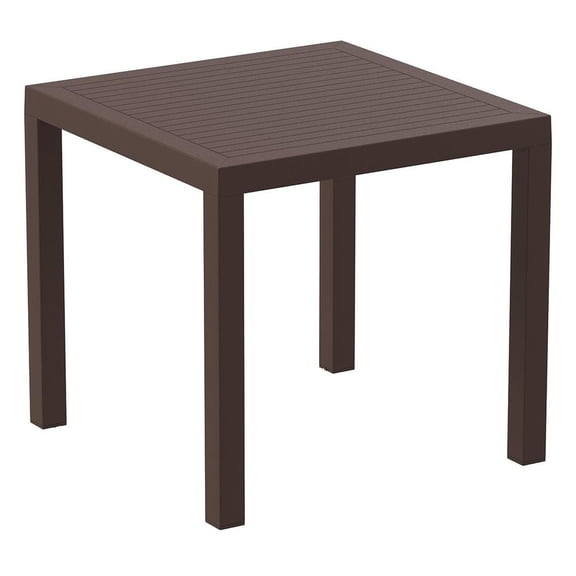 Compamia Ares 31" Square Resin Patio Dining Table in Brown