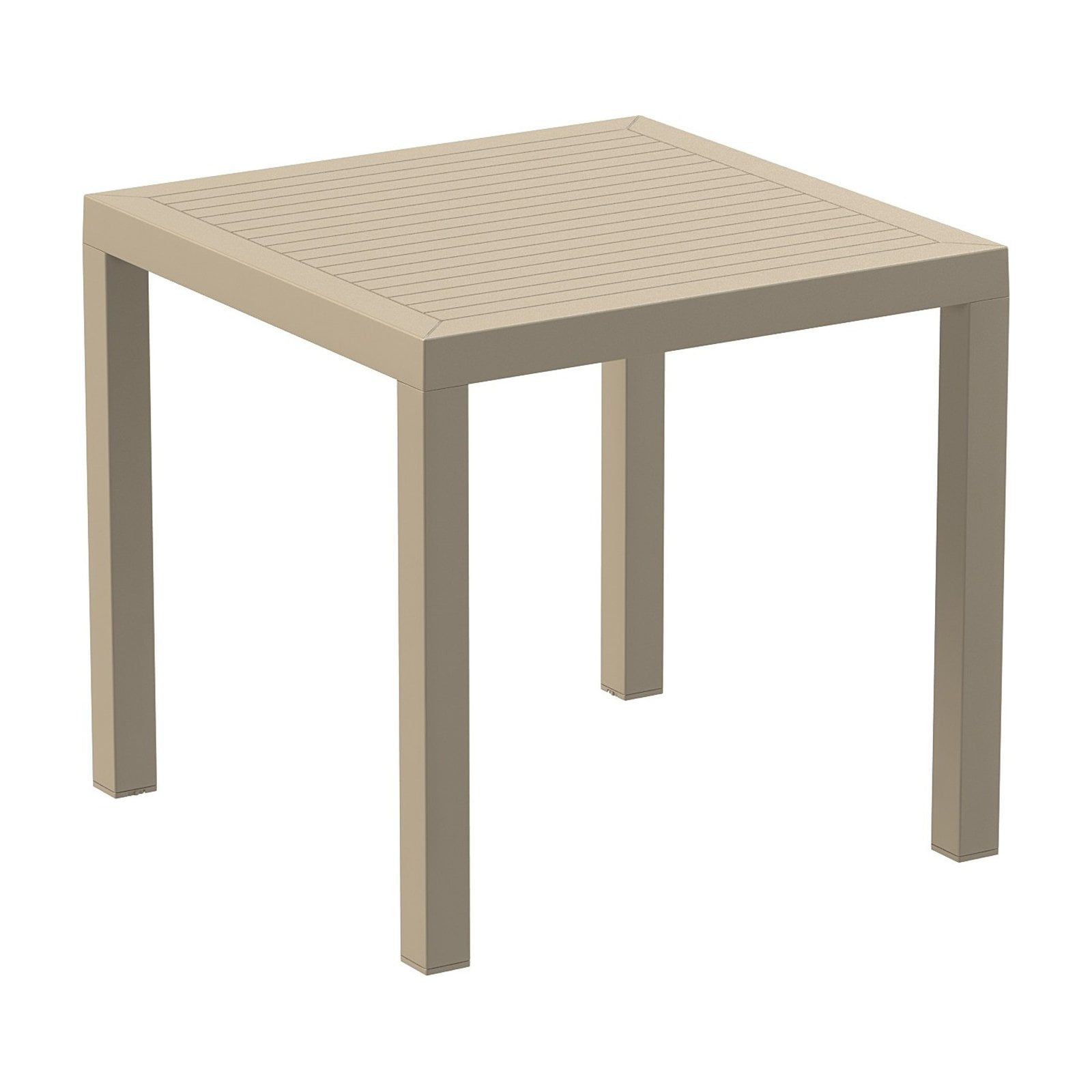 Compamia Ares 31" Square Resin Patio Dining Table in Taupe