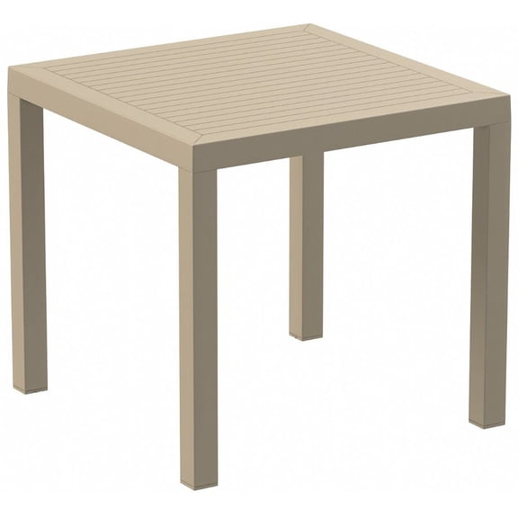 Compamia Ares 31" Square Resin Patio Dining Table in Taupe